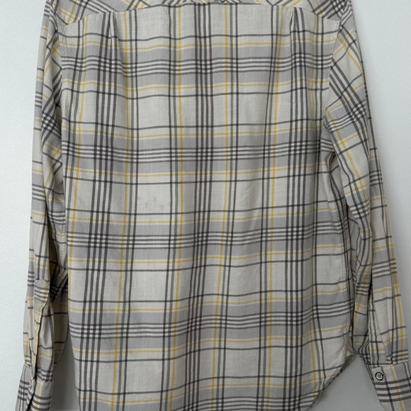 Men's Rag & Bone White Flannel Shirt with Single Pocket - Picture 2 of 5